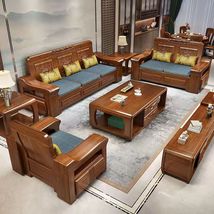实木沙发现代中式客厅全实木夏冬两用小户型储物沙发组合木质家具
