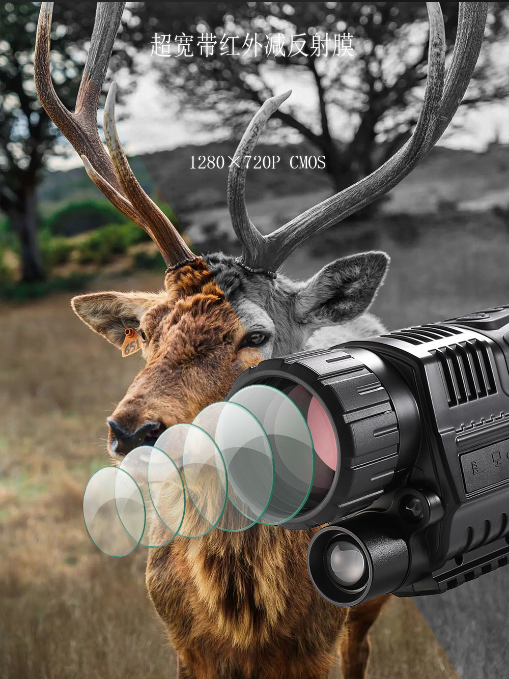 ZIYOUHUP1X-0540夜视仪红外手持夜间成像仪全黑红外线高倍望远镜详情11