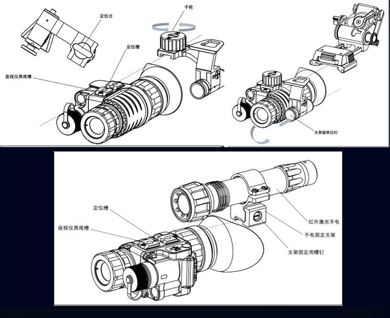 ZIYOUHUNVM-14 helmet-mounted digital Infrared Night vision device, low-light head-mounted telescope, high-definition for outdoor use at night pic 5