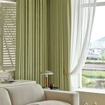 宾果软装加厚人字纹雪尼尔窗帘ins风卧室遮光客厅2022新款纯色大气窗帘