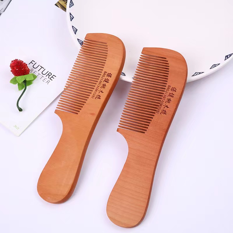 Manufacturers Direct Sales Of Fine Peach Comb Handle Peach Comb Hair Comb With Handle Peach Comb