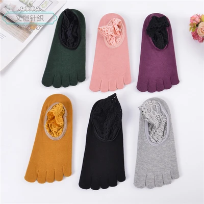 Women's Lace Lace Wicking Sweat Low Tube Small White Shoes Essential Five-Finger Comfort