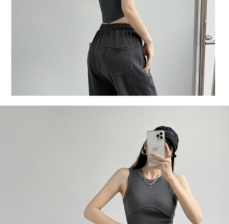 短款背心女吊带夏季紧身无袖设计感小众圆弧内搭打底外穿甜辣上衣详情6