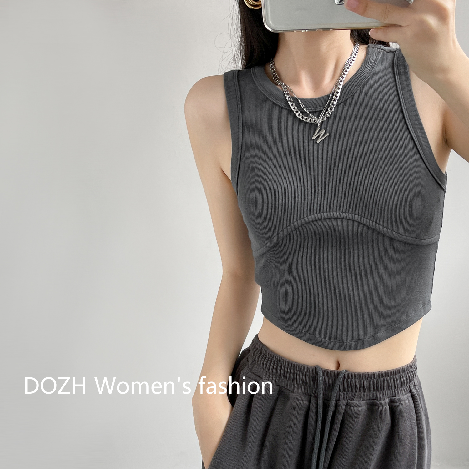 短款背心女吊带夏季紧身无袖设计感小众圆弧内搭打底外穿甜辣上衣