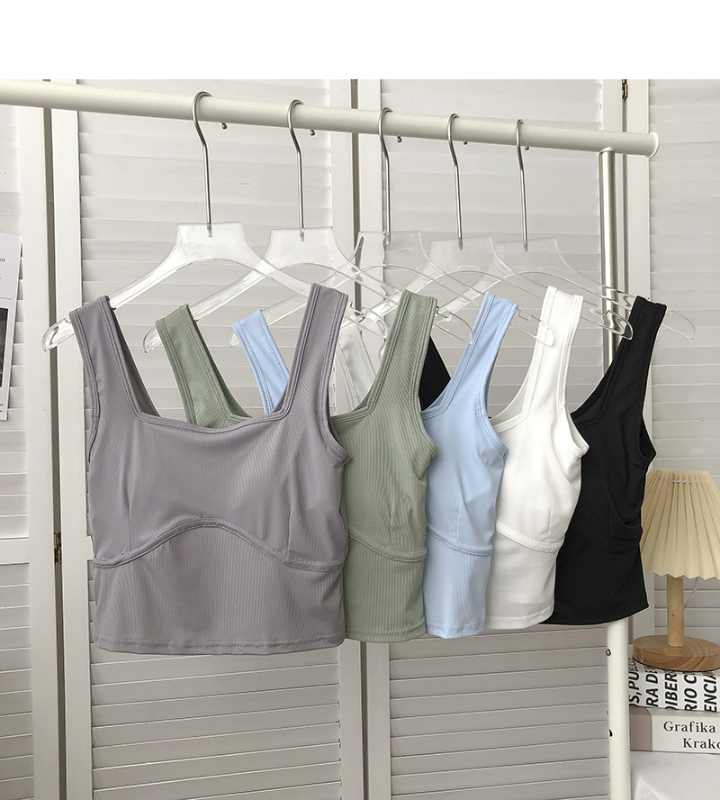 吊带背心美背女夏季内搭外穿文胸一体打底无袖T恤带胸垫上衣冰丝详情7