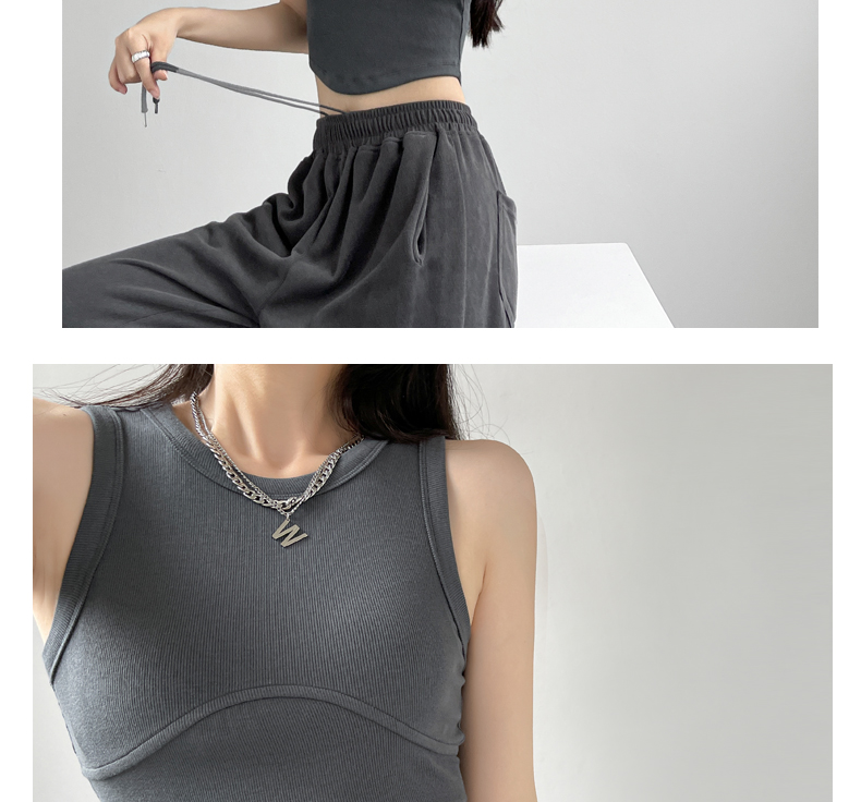 短款背心女吊带夏季紧身无袖设计感小众圆弧内搭打底外穿甜辣上衣详情4