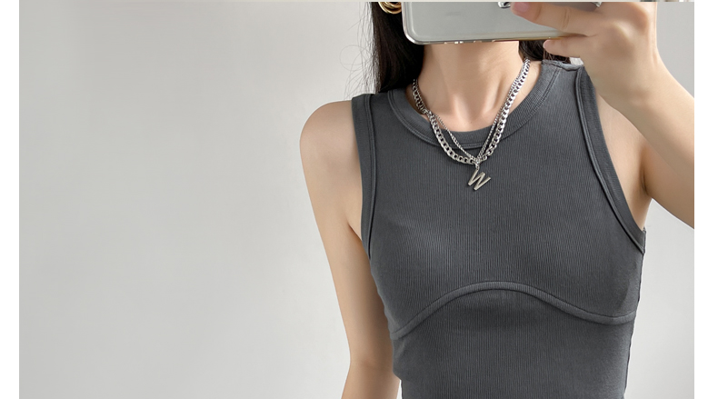 短款背心女吊带夏季紧身无袖设计感小众圆弧内搭打底外穿甜辣上衣详情10