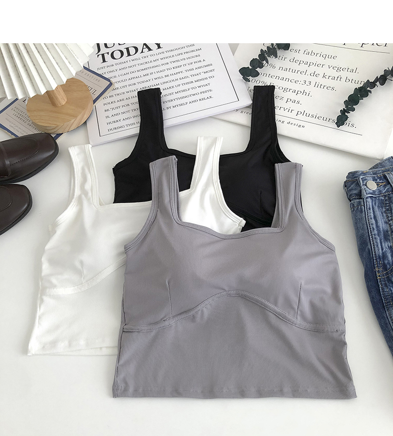 吊带背心美背女夏季内搭外穿文胸一体打底无袖T恤带胸垫上衣冰丝详情2