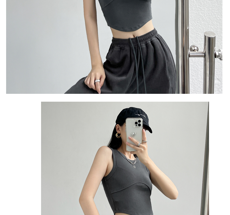 短款背心女吊带夏季紧身无袖设计感小众圆弧内搭打底外穿甜辣上衣详情12