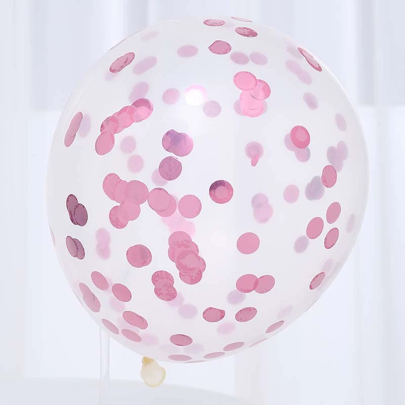 12寸2.8g亮片透明乳胶气球生日派对婚礼浪漫装饰乳胶气球网红气球详情4