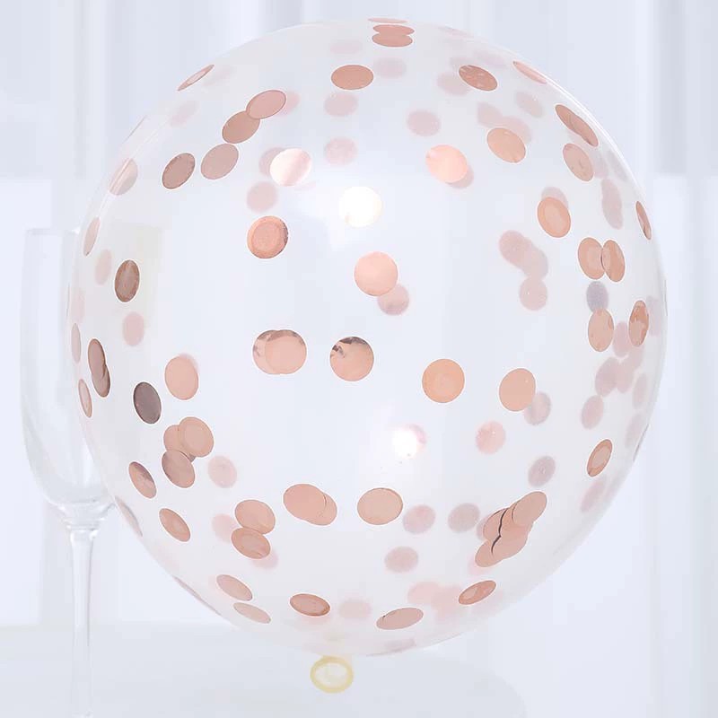 12寸2.8g亮片透明乳胶气球生日派对婚礼浪漫装饰乳胶气球网红气球详情5