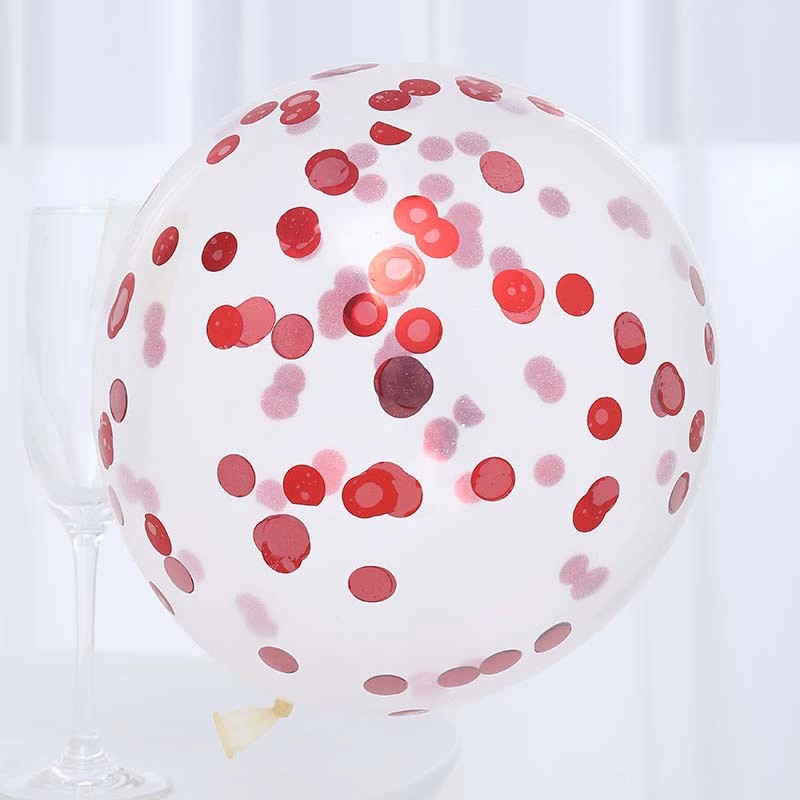 12寸2.8g亮片透明乳胶气球生日派对婚礼浪漫装饰乳胶气球网红气球详情7