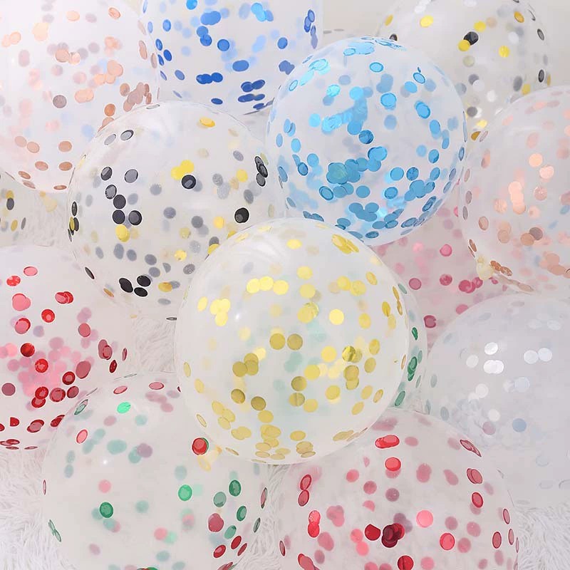 12寸2.8g亮片透明乳胶气球生日派对婚礼浪漫装饰乳胶气球网红气球详情13
