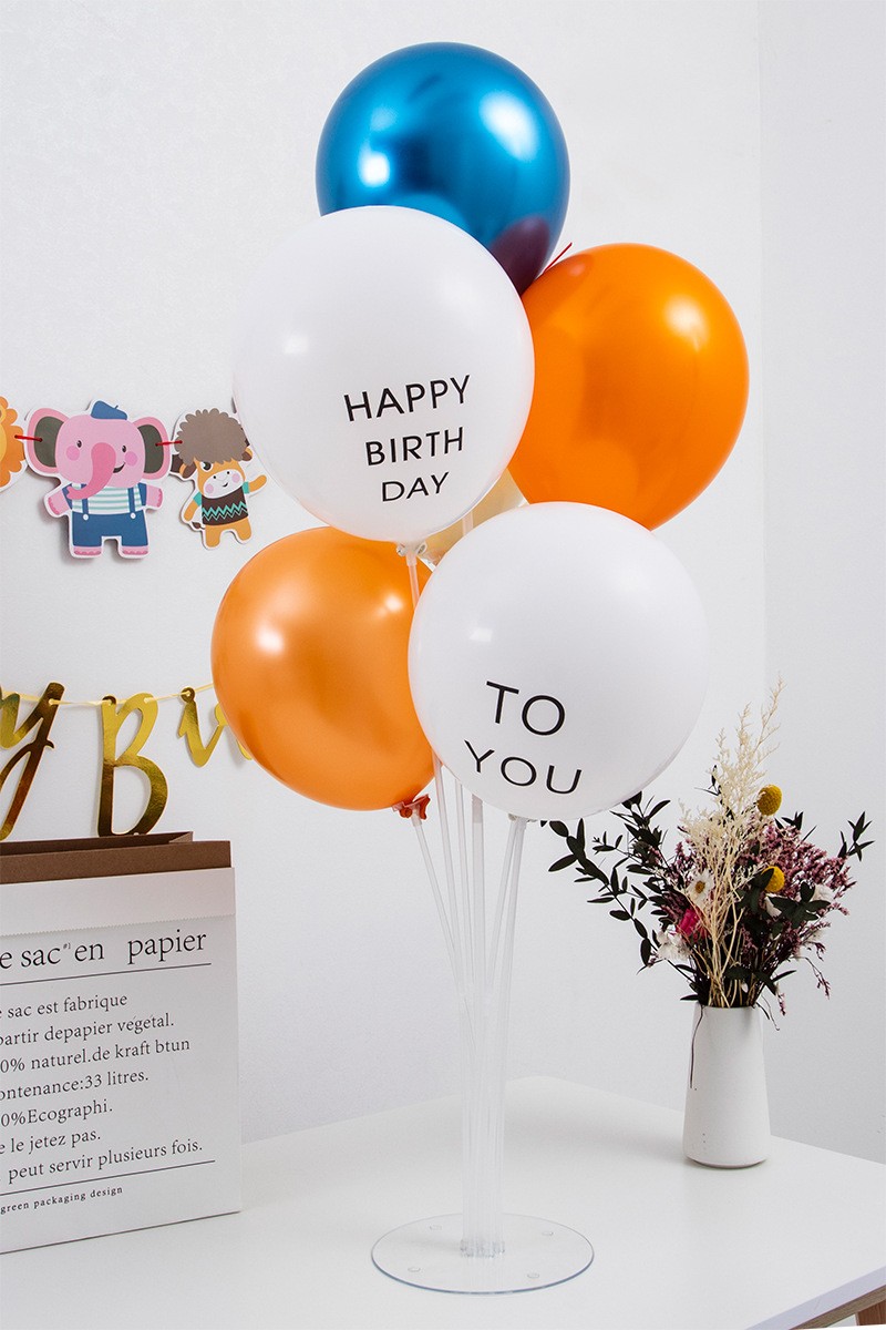 生日装饰场景布置宝宝男孩派对女孩一周岁桌飘气球立柱会场用品详情18