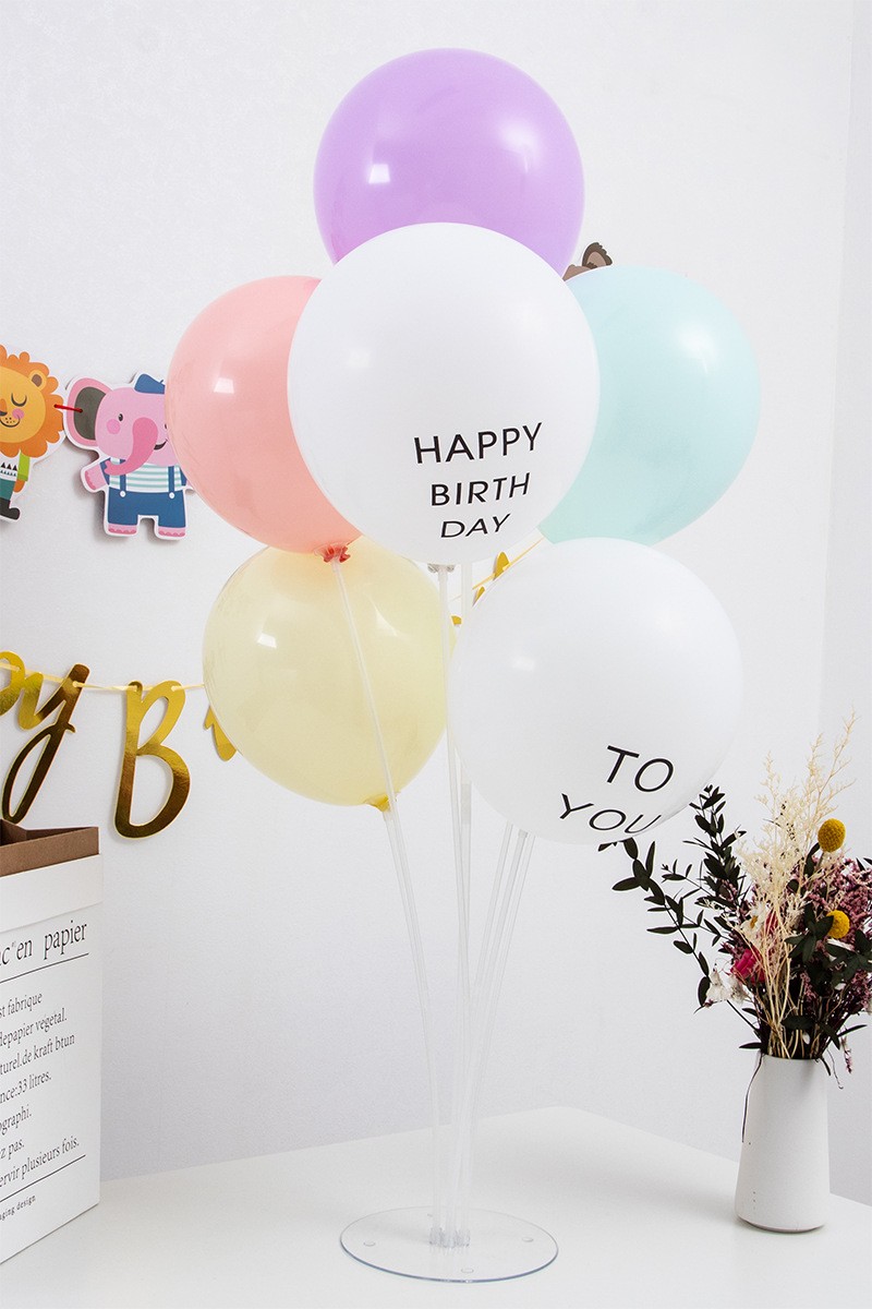 生日装饰场景布置宝宝男孩派对女孩一周岁桌飘气球立柱会场用品详情17