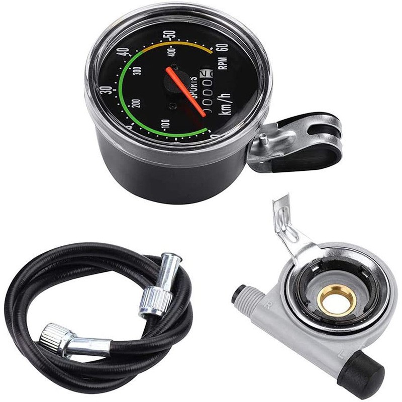 JY-093 Mechanical odometer (cylinder) Pointer type bicycle wired odometer, tricycle bicycle mechanical odometer, square tachometer, internal speedometer, odometer, speedometer Specification image