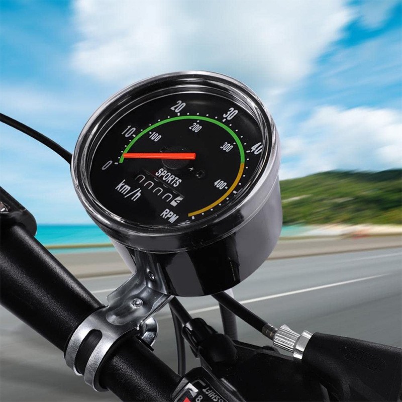 JY-093 Mechanical code watch (cylinder) Pointer type bicycle cable code watch tricycle bicycle mechanical code watch square speedometer speed meter odometer speed meter