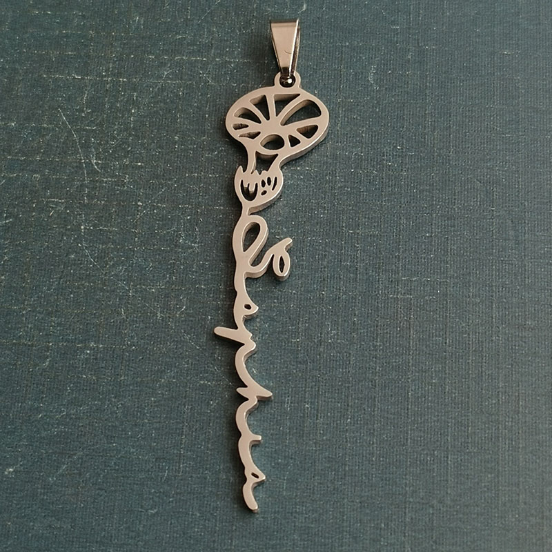 Titanium steel plated real gold vintage flower necklace pendant DIY handmade accessory materials December flowers