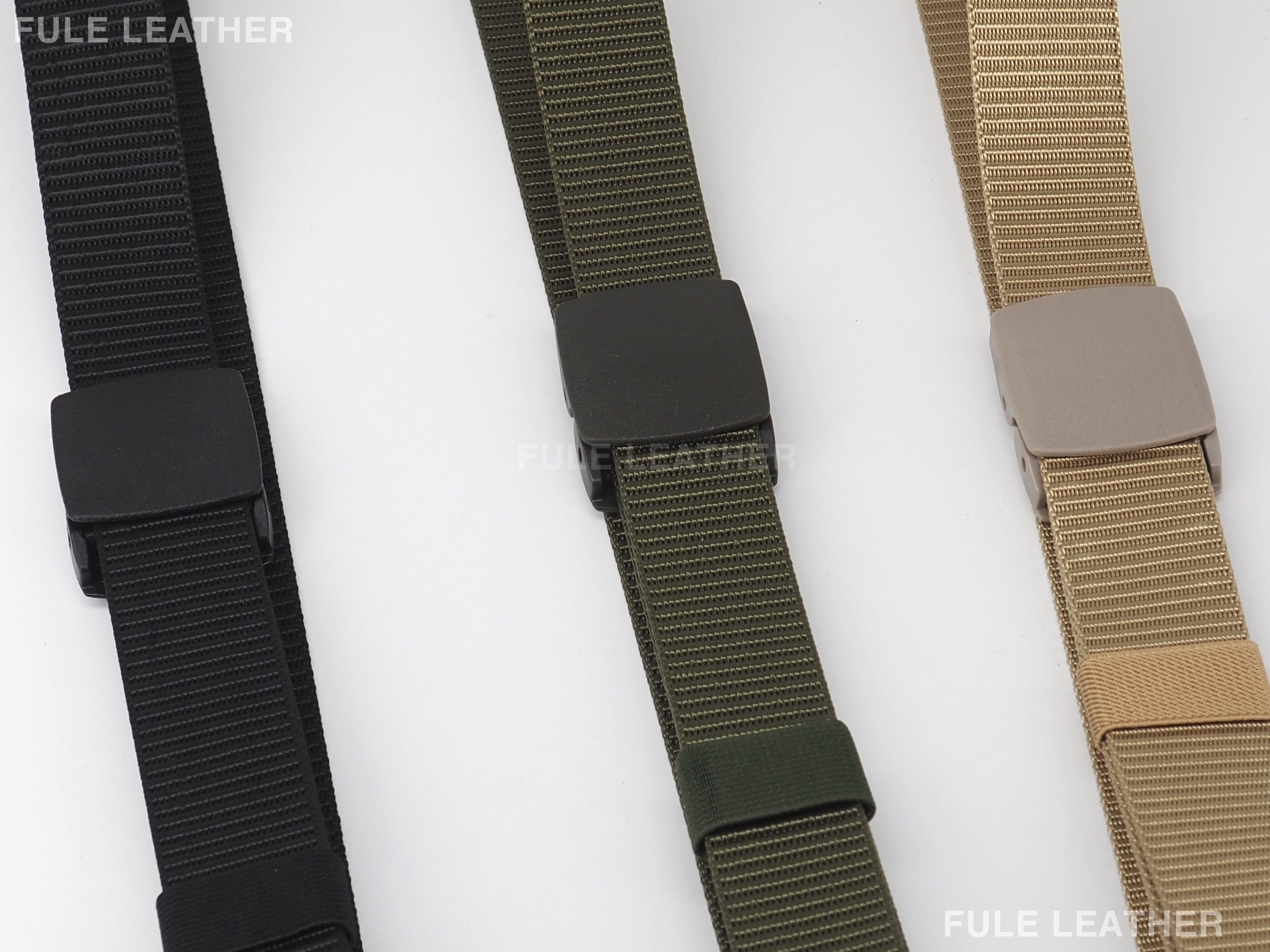 [Fulle leather goods] iron buckle cloth belt fashion belt men's and women's belt woven belt