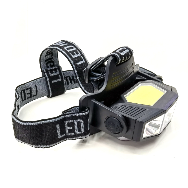 J2301 faros de plástico (3LED+COB) faros recargables USB de plástico faros de ciclismo faros de camping al aire libre faros de minería faros de mantenimiento faros de camping faros de pesca details Picture
