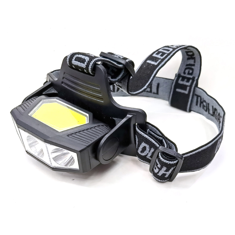 J2301 faros de plástico (3LED+COB) faros recargables USB de plástico faros de ciclismo faros de camping al aire libre faros de minería faros de mantenimiento faros de camping faros de pesca Specification image