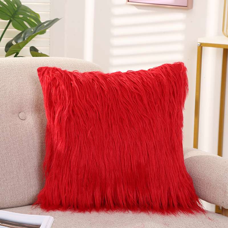 Long Wool Throw Pillow Cushion Back Pillow Cover Item Picture
