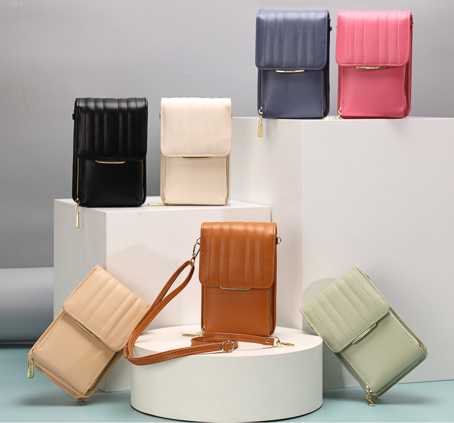 2023 new spring new women's wallet vertical multi-function card bag large capacity women's long purse foreign trade phone bag solid color mobile phone bag casual women's bag multi-function purse single shoulder crossbody thumbnail