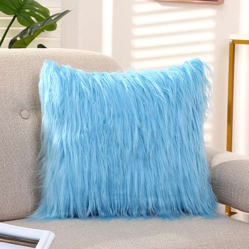 Long Wool Throw Pillow Cushion Back Pillow Cover Application Scenario