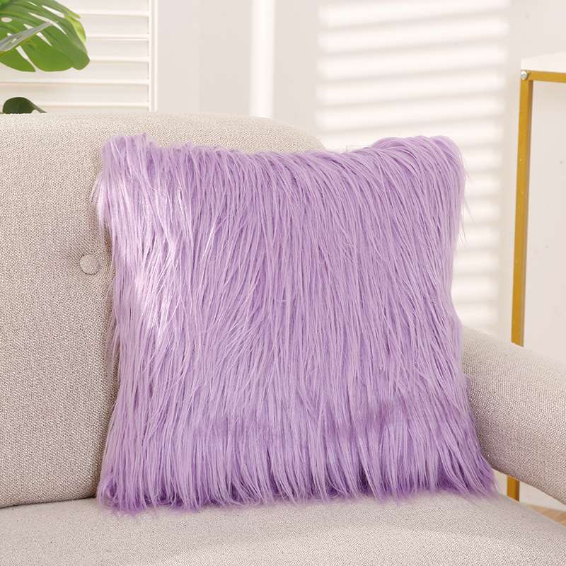 Long Wool Throw Pillow Cushion Back Pillow Cover details Picture