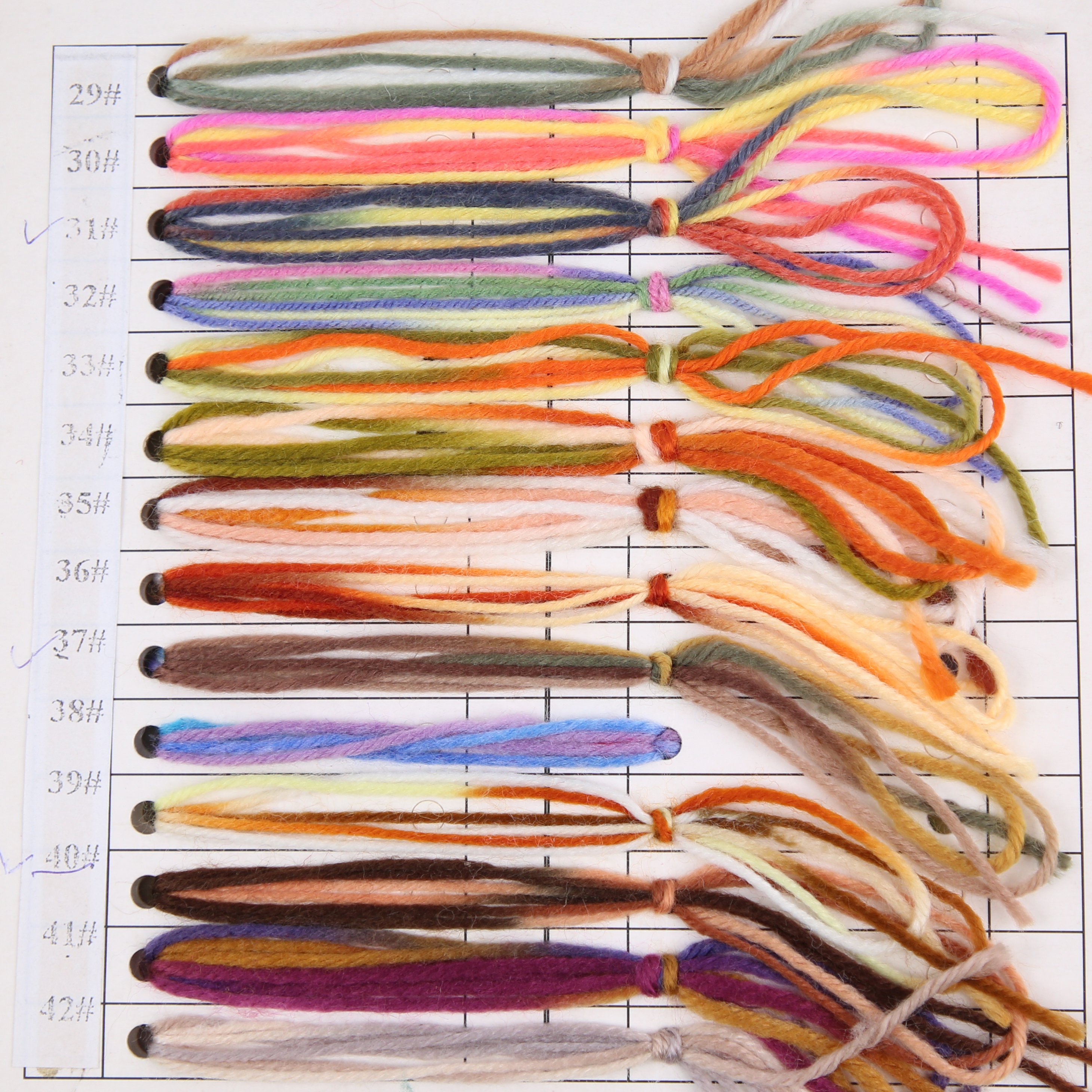 Multi-color wool color card Creative weaving Handmade Color Card 1 Specification image