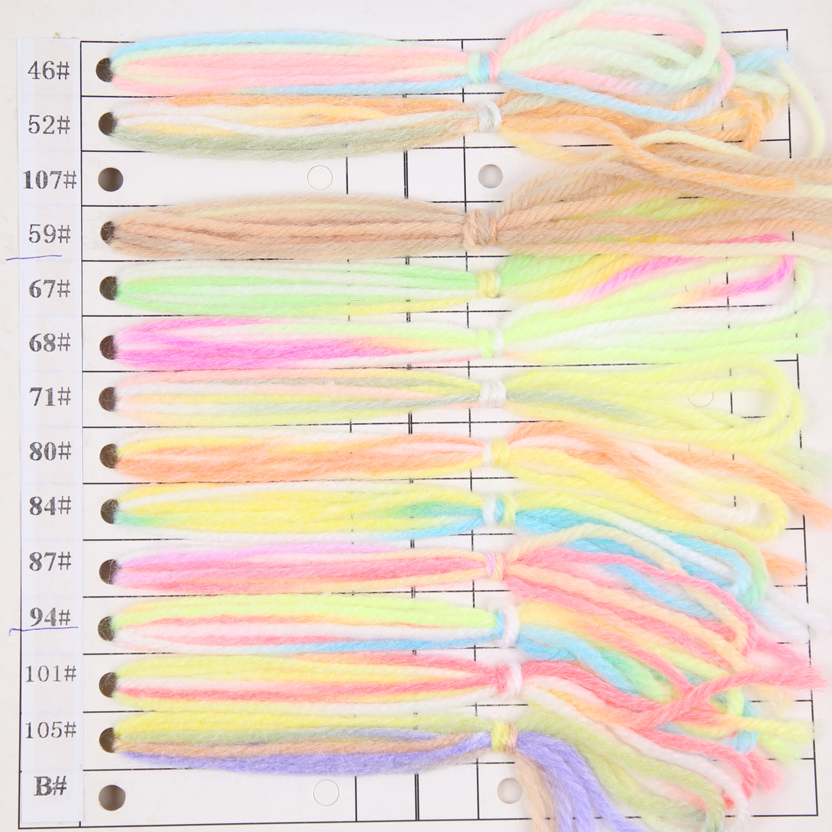 Multi-color wool color card Creative weaving Handmade Color Card 1 pic 6
