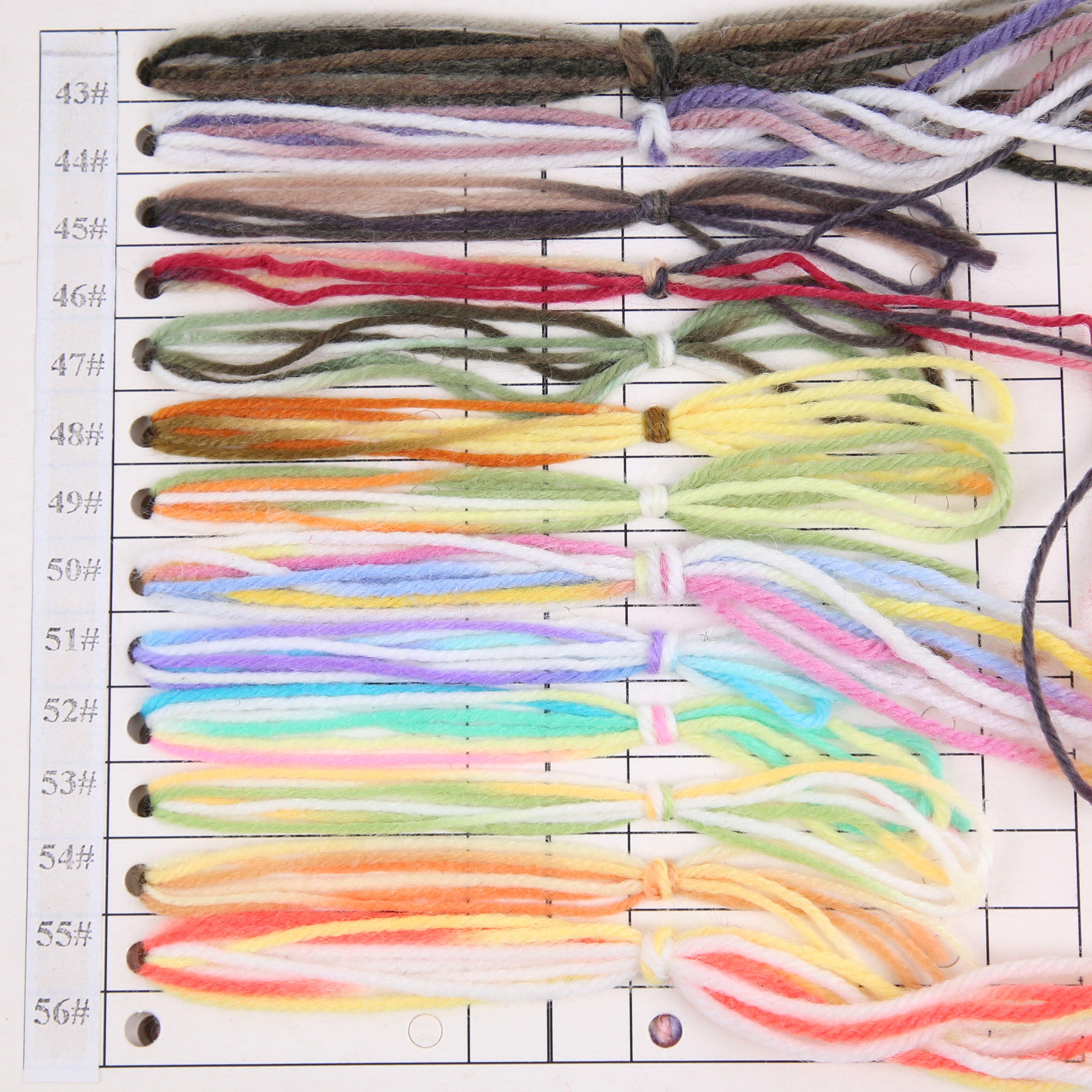 Multi-color wool color card Creative weaving Handmade Color Card 1 Application Scenario