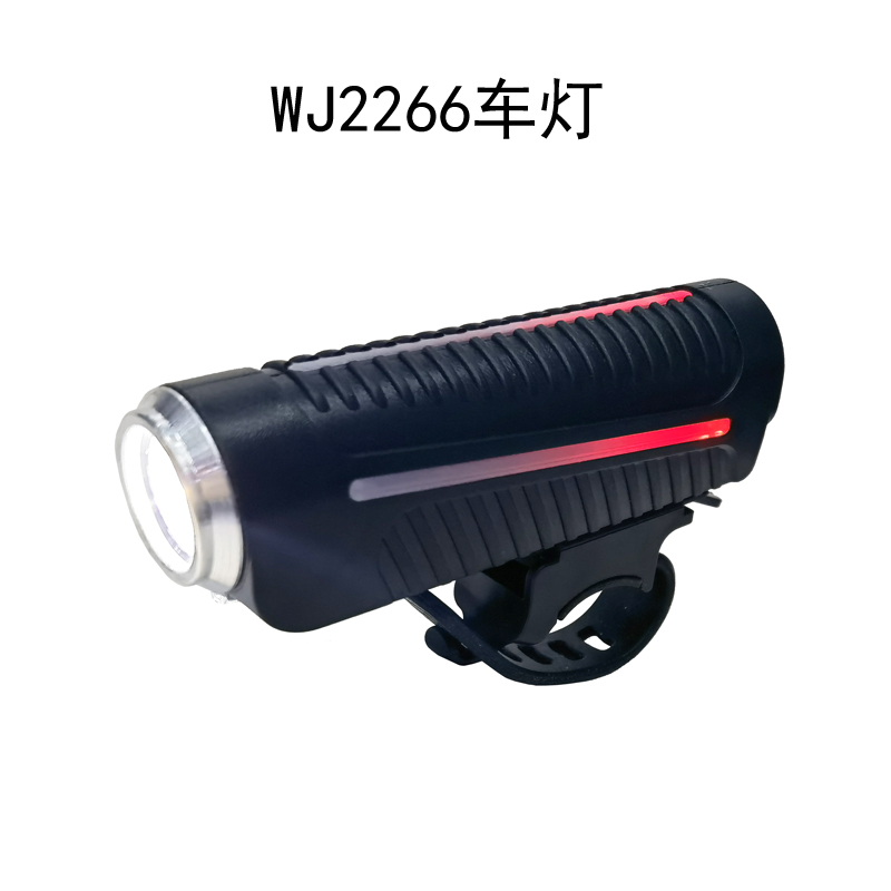 WJ2266 Headlight Bike headlight Mountain bike USB charging headlight Riding light side light Headlight strong flashlight