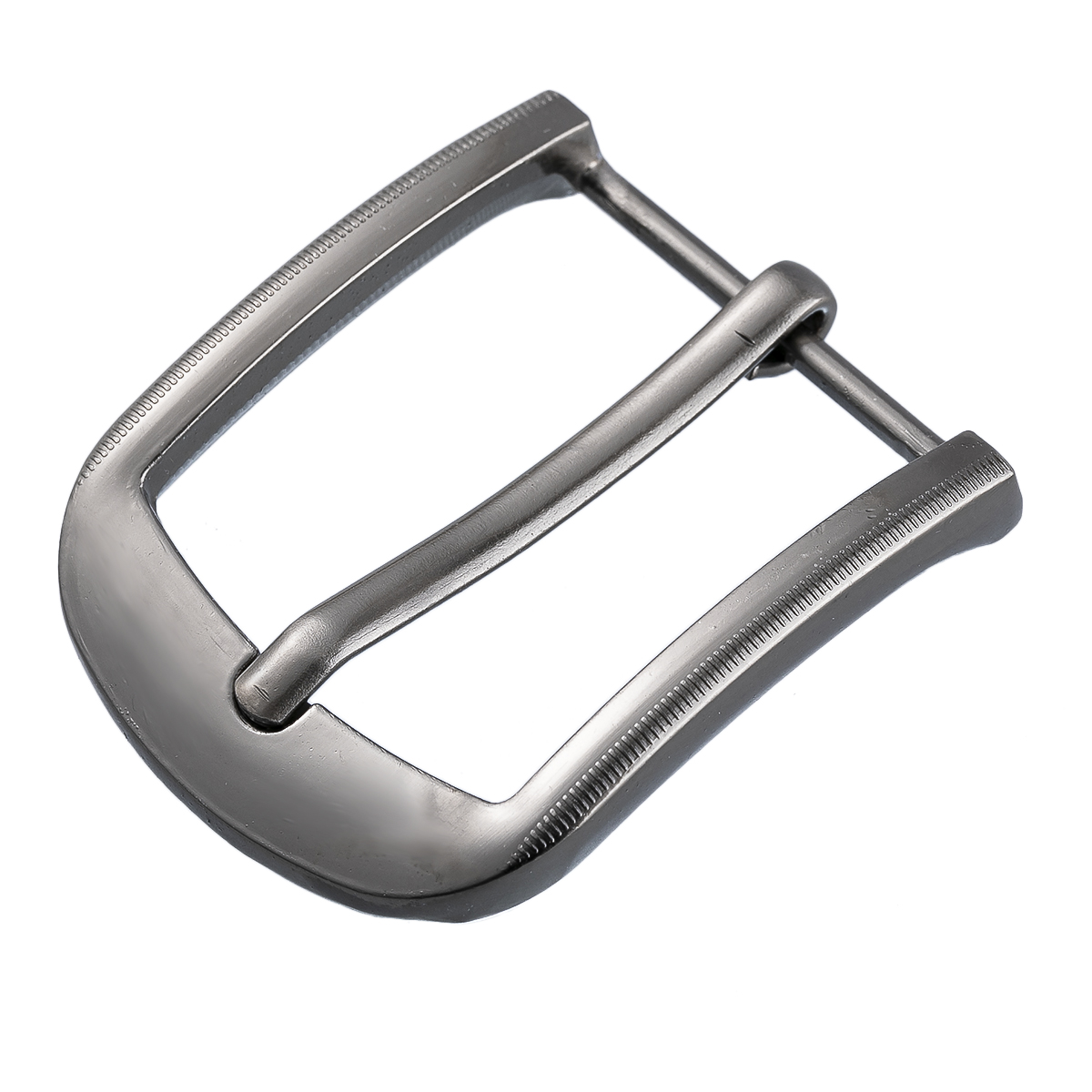 锌合金自动扣/定制logo/真皮针扣白底实物图