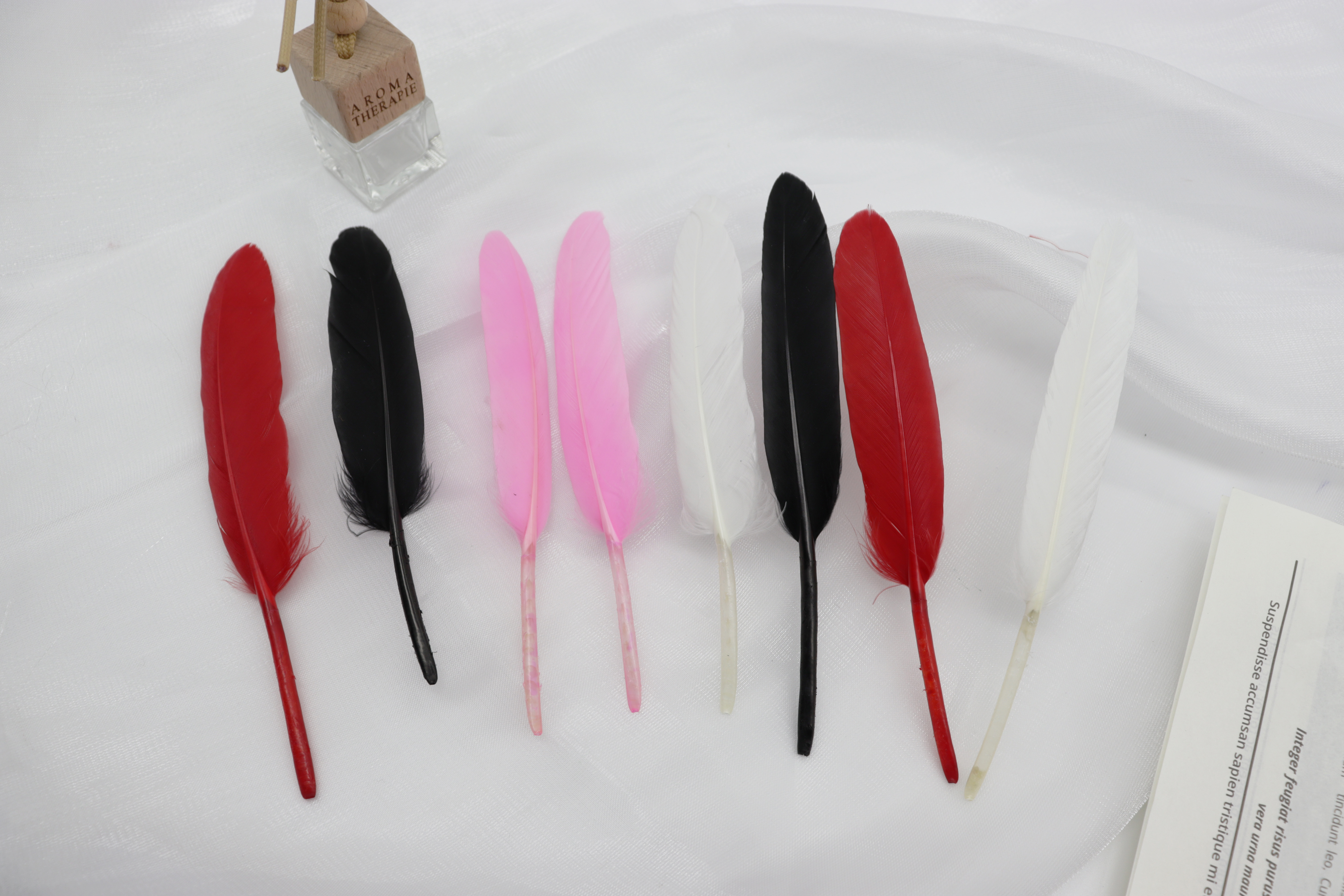 Manufacturers Direct Sales Diy Colorful Jewelry Goose Feather Straight Knife 10~15Cm details Picture