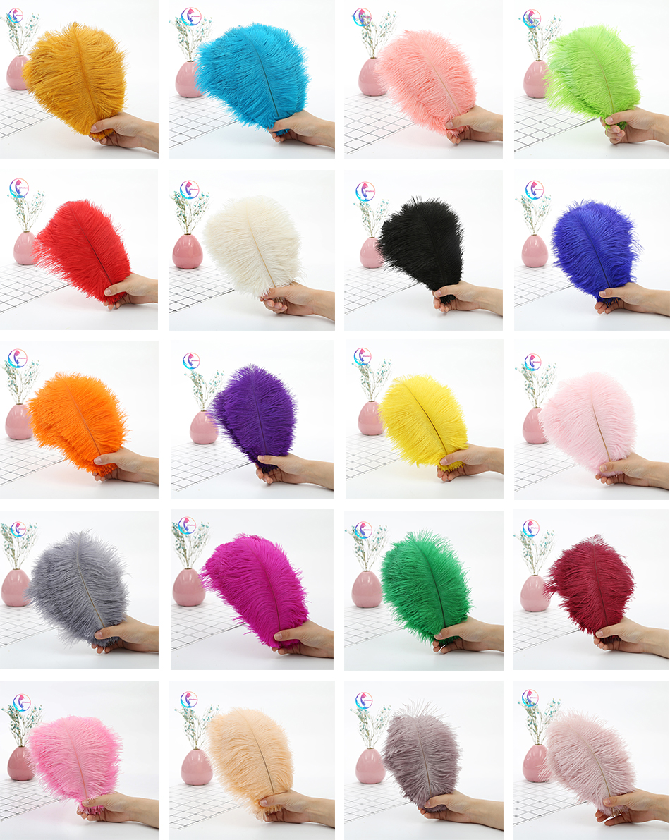 Handmade Diy Warm Wind Net Red Photo Props, Headgear, Decoration Colorful Ostrich Hair Whole 20Cm~25Cm Color Optional Item Picture