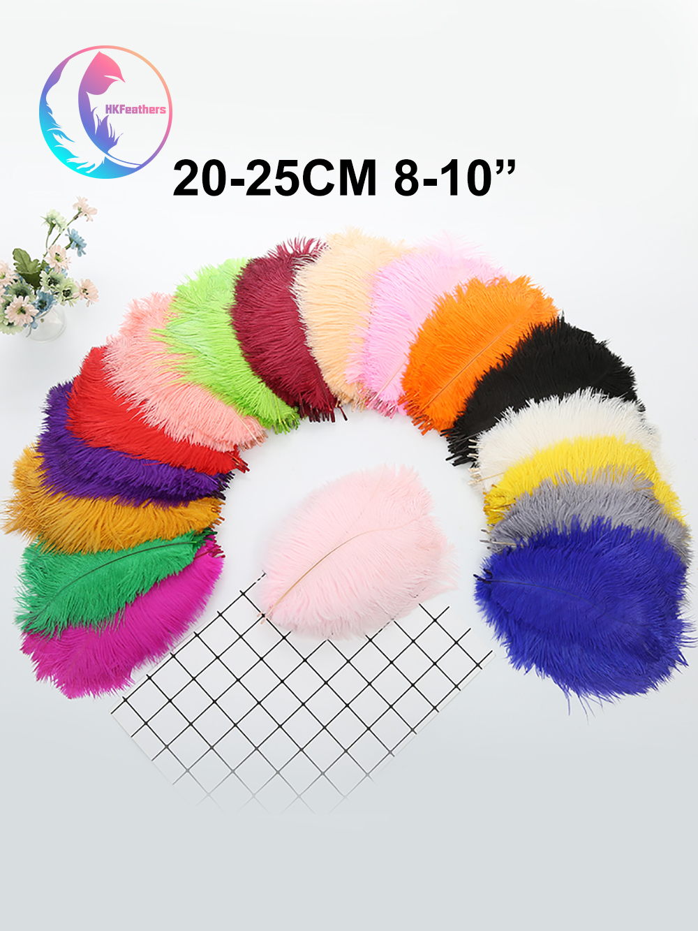 Handmade Diy Warm Wind Net Red Photo Props, Headgear, Decoration Colorful Ostrich Hair Whole 20Cm~25Cm Color Optional Application Scenario