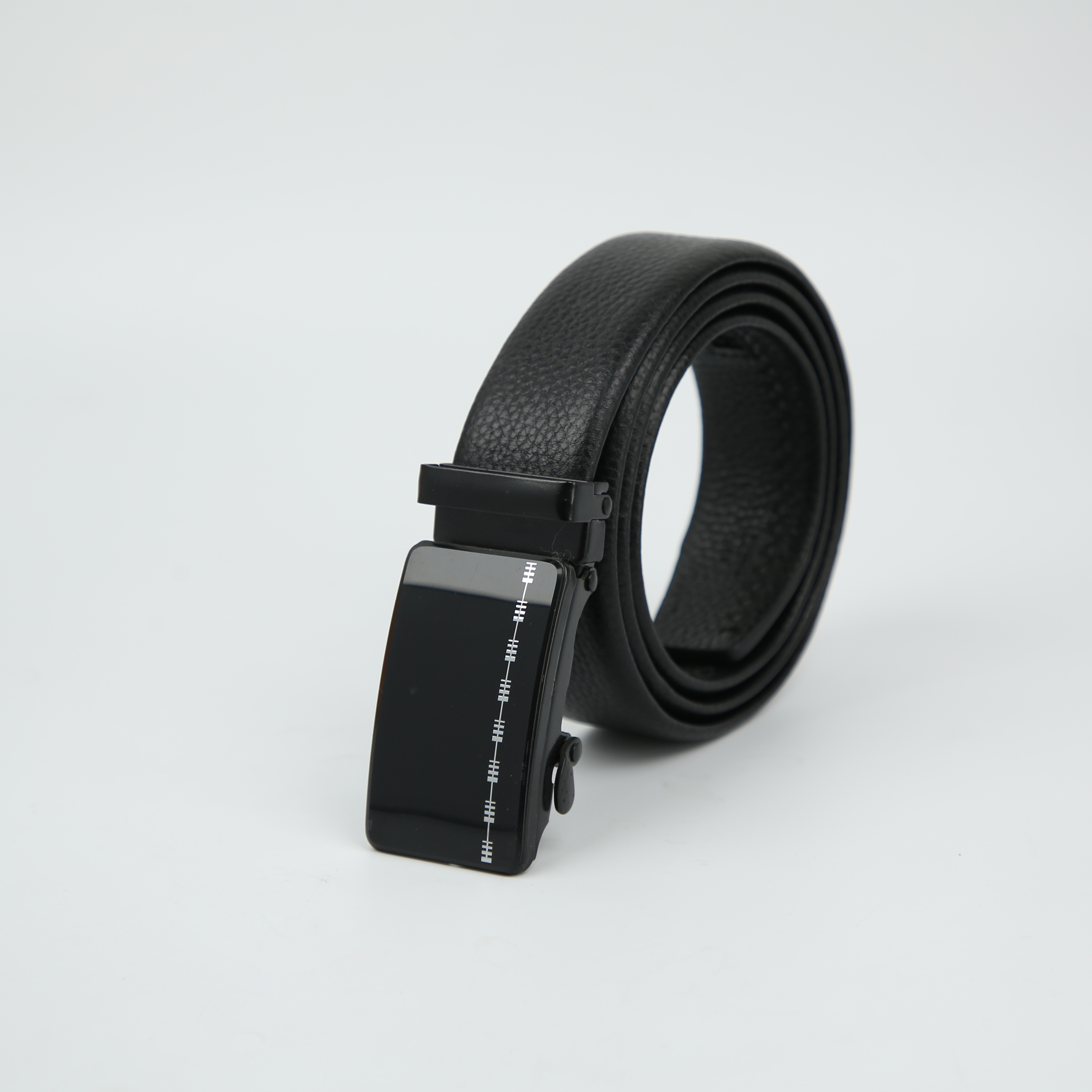 【 Fulle Leather goods 】 Men's belt acrylic automatic buckle silver belt buckle belt multi-pattern trend fashion belt with belt
