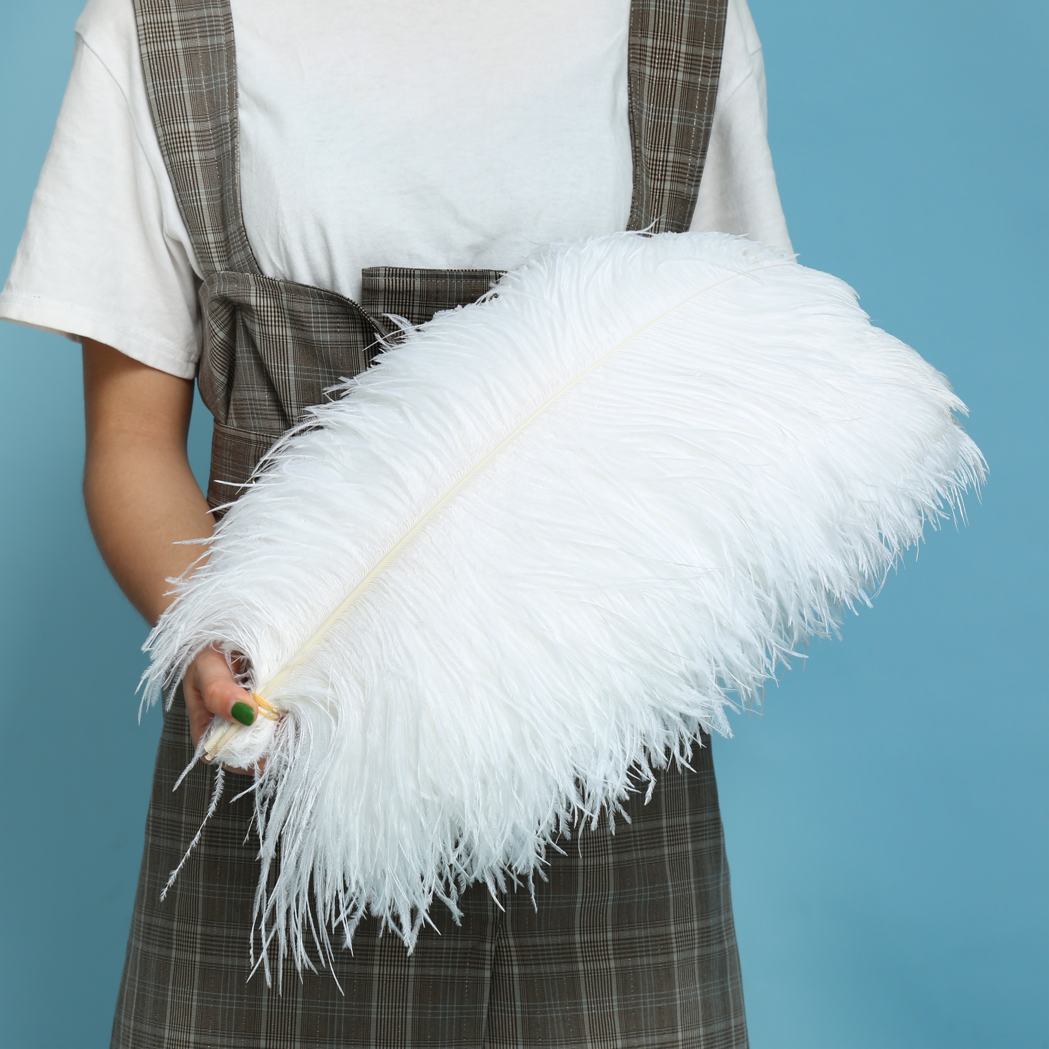 Wedding Decoration Clothing Shooting Props Diy Colorful Ostrich Hair Whole Thick Rod 50~55Cm Color Can Be Customized