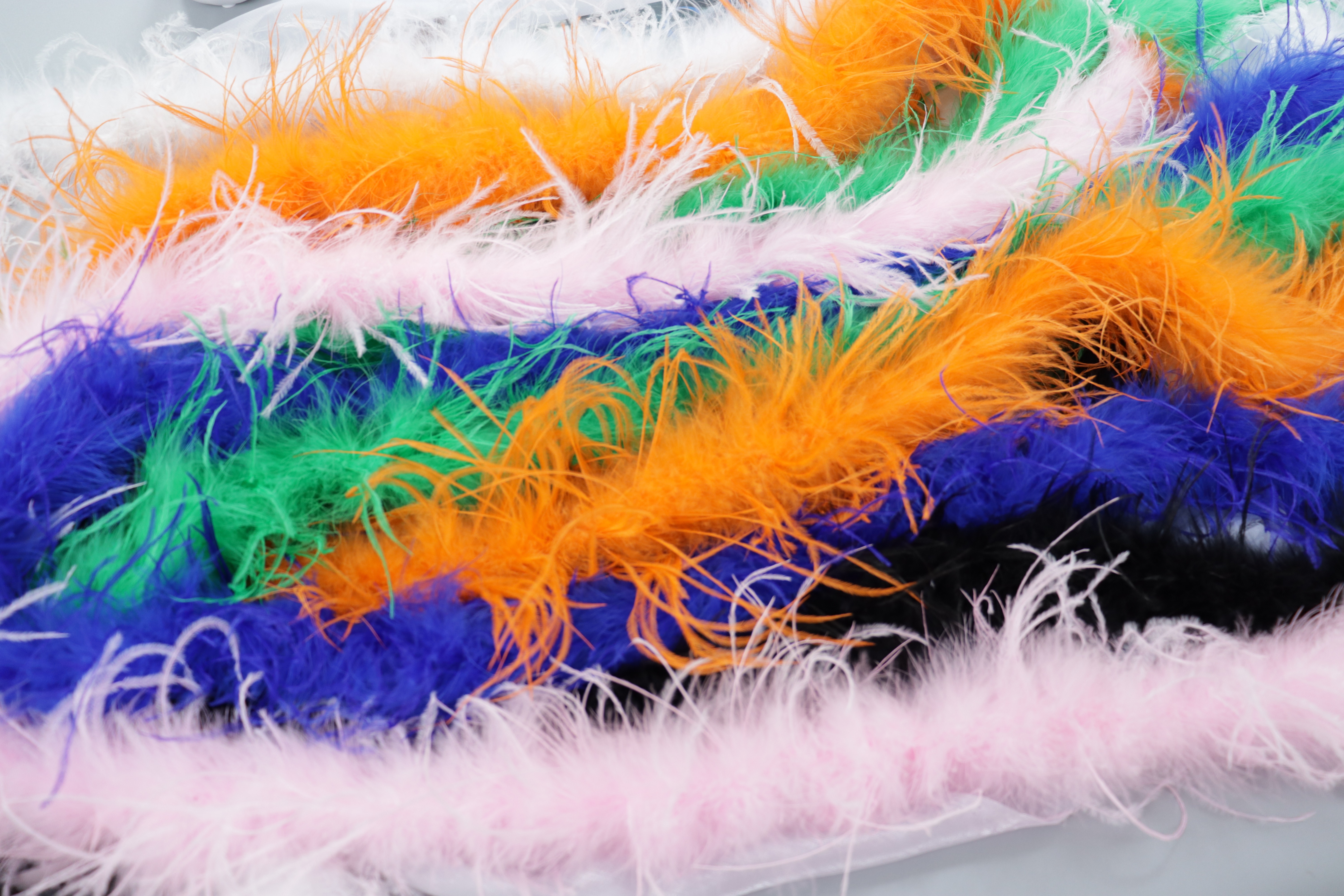 Diy Wedding Decoration Colorful Ostrich Plush Strip 2M Long Width 10~13Cm Color Optional Item Picture