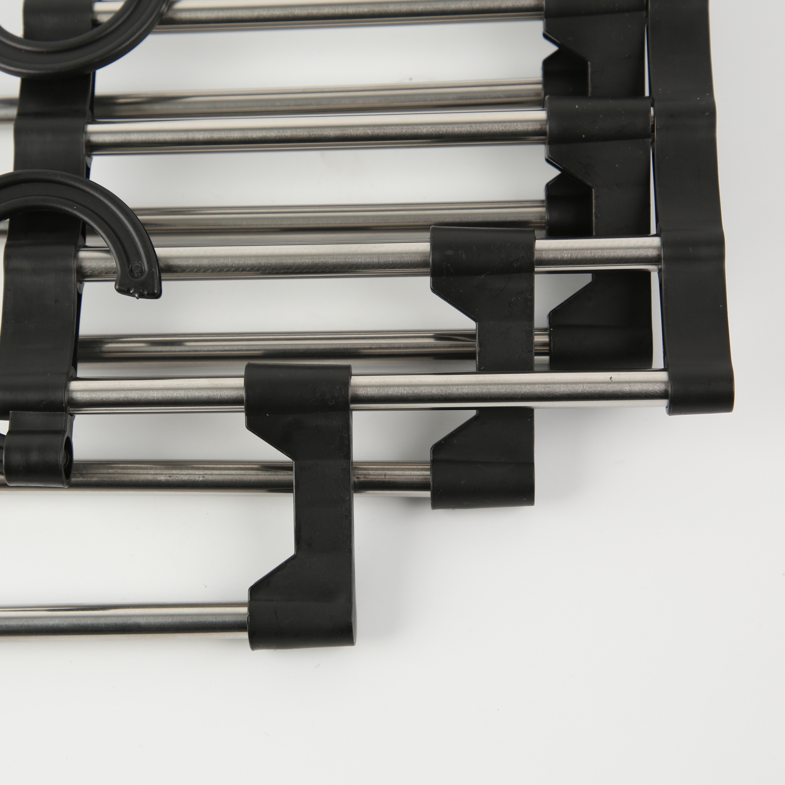 不锈钢多层裤夹 多功能折叠伸缩衣裤整理架 家用衣服晾晒五层收纳架批发零售详情12