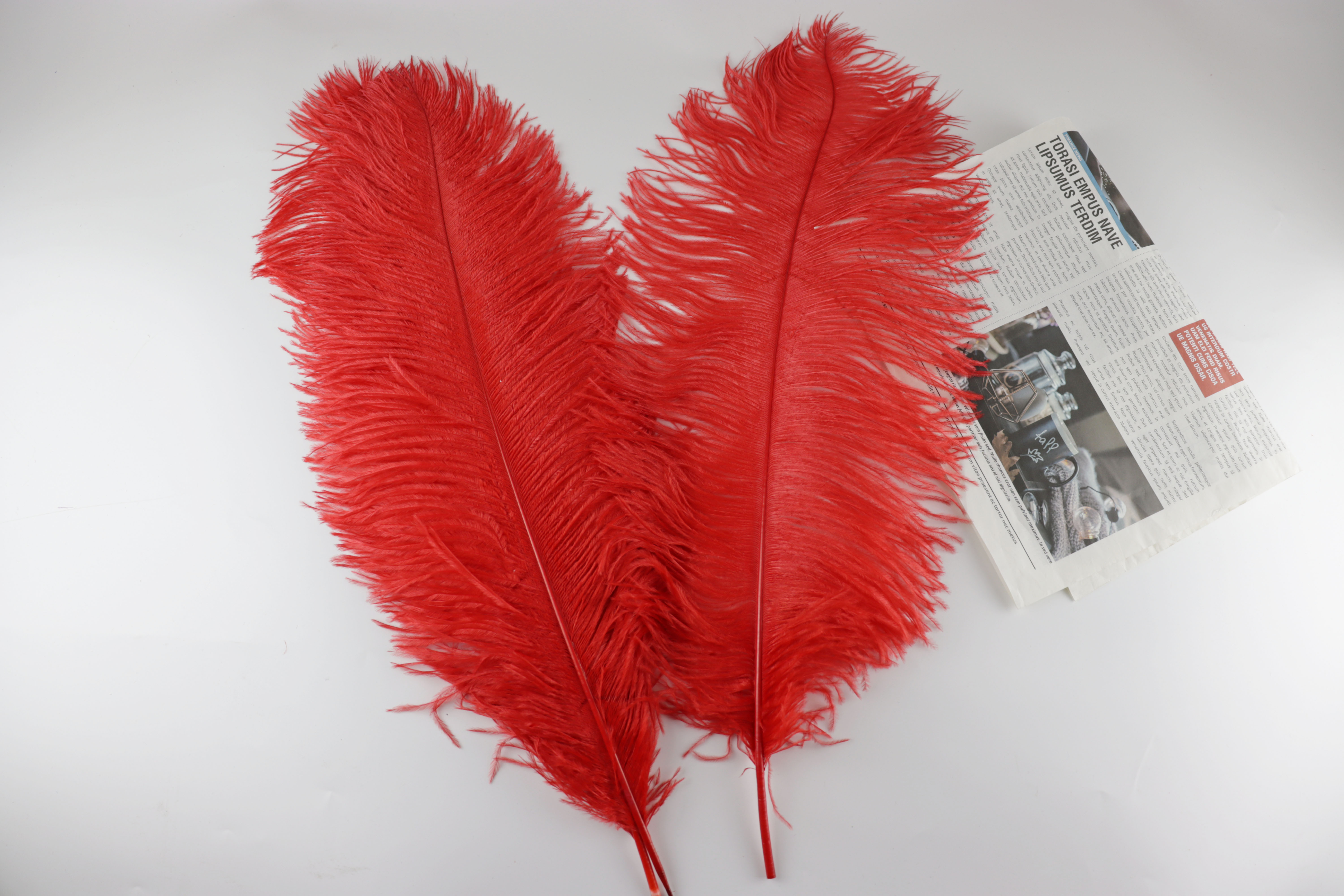 Diy Wedding Decoration Shooting Props Colorful Ostrich Hair Whole Thin Rod 50~60Cm Color Optional Item Picture