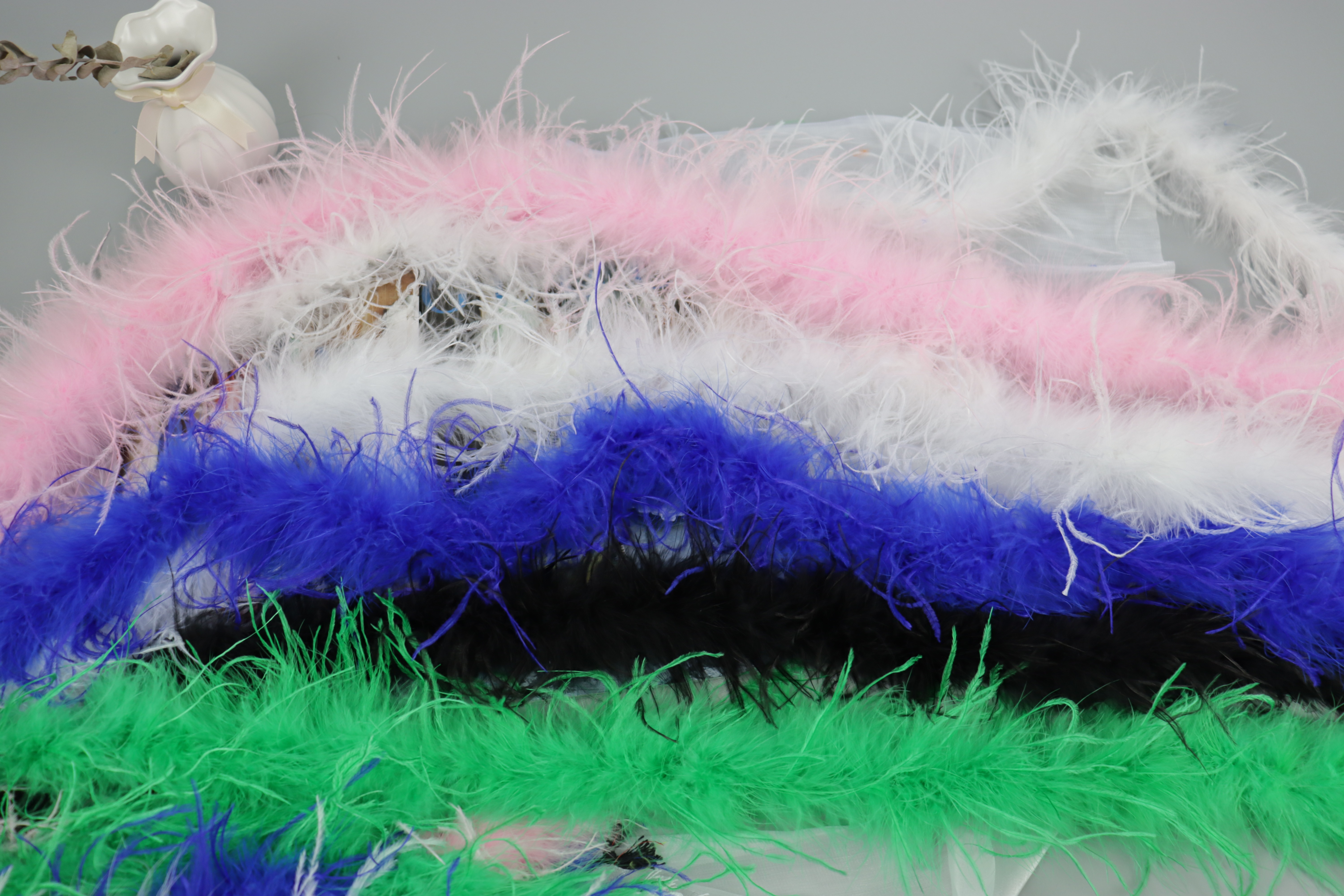 Diy Wedding Decoration Colorful Ostrich Plush Strip 2M Long Width 8~10Cm Color Optional details Picture
