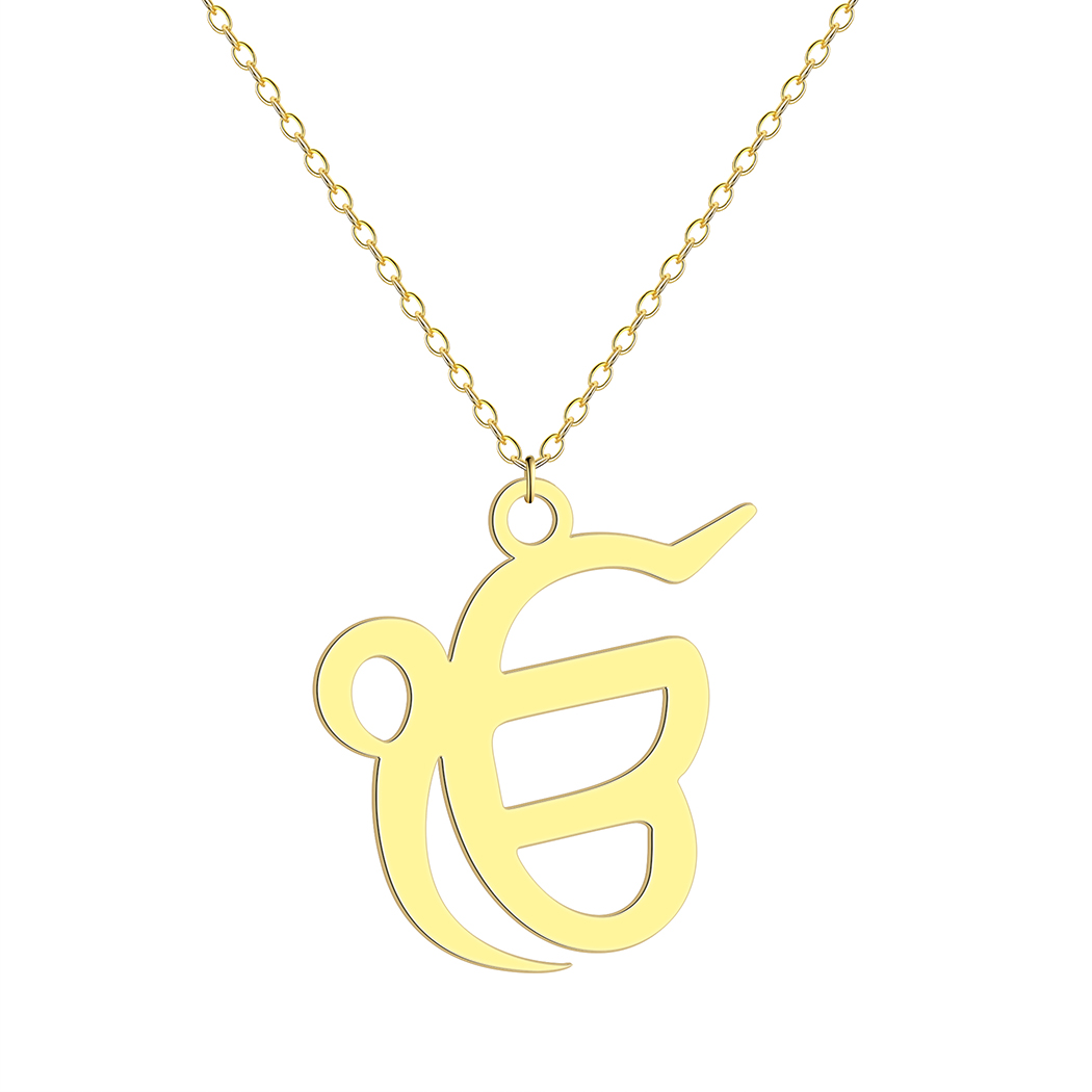 Stainless steel symbol pendant necklace Butterfly side pendant necklace Christmas gift necklace ornament thumbnail
