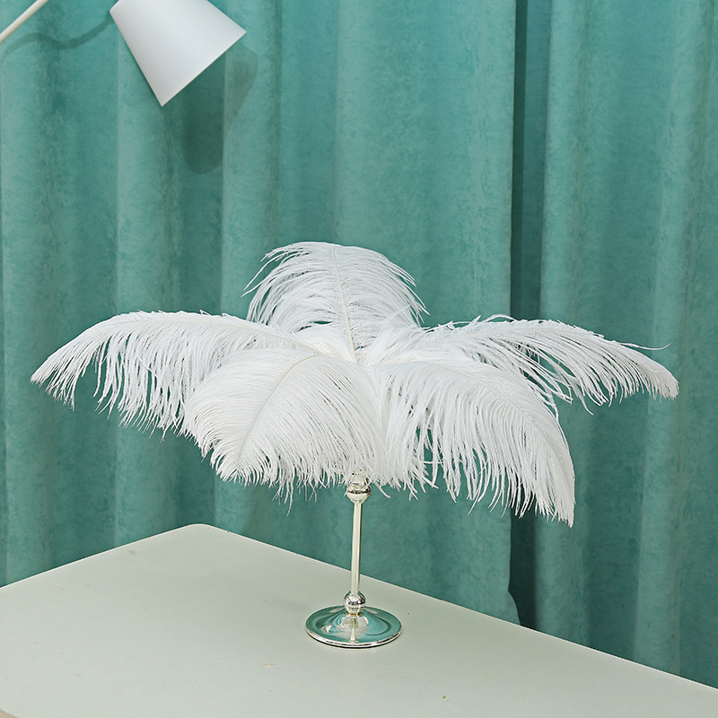 Diy Wedding Decoration Clothing Shooting Props Colorful Ostrich Hair Whole Thick Rod 35~40Cm Color Optional Specification drawing