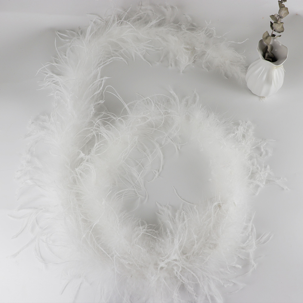 Diy Wedding Decoration Colorful Ostrich Plush Strip 2M Long Width 10~13Cm Color Optional