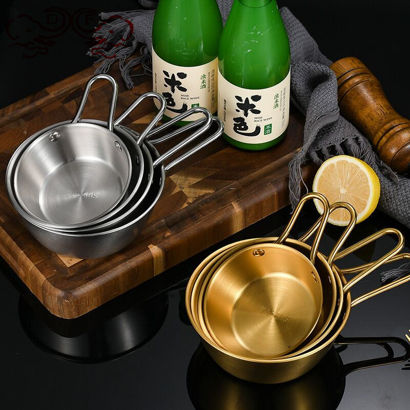 DF99251不锈钢镀金米酒碗镀金碗热凉酒碗带把手黄铝碗黄酒碗带柄调料碗热凉酒碗料理碗DF Trading house 详情4