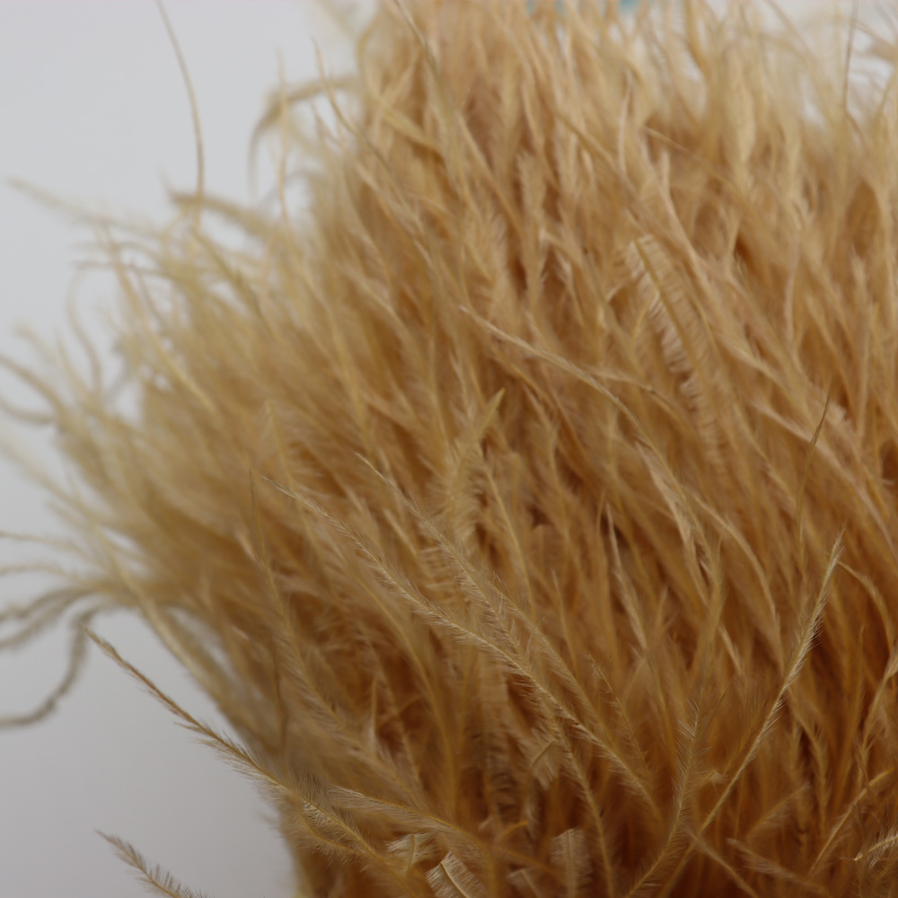 Huike Manufacturers Direct Sales 8Cm~10Cm Camel Ostrich Hair Cloth With Wedding, Clothing Decoration Can Be Diy Specification drawing
