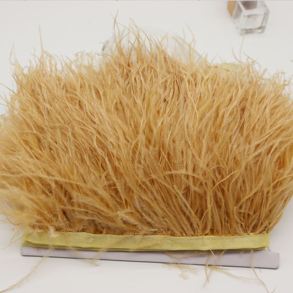 Huike Manufacturers Direct Sales 8Cm~10Cm Camel Ostrich Hair Cloth With Wedding, Clothing Decoration Can Be Diy Item Picture