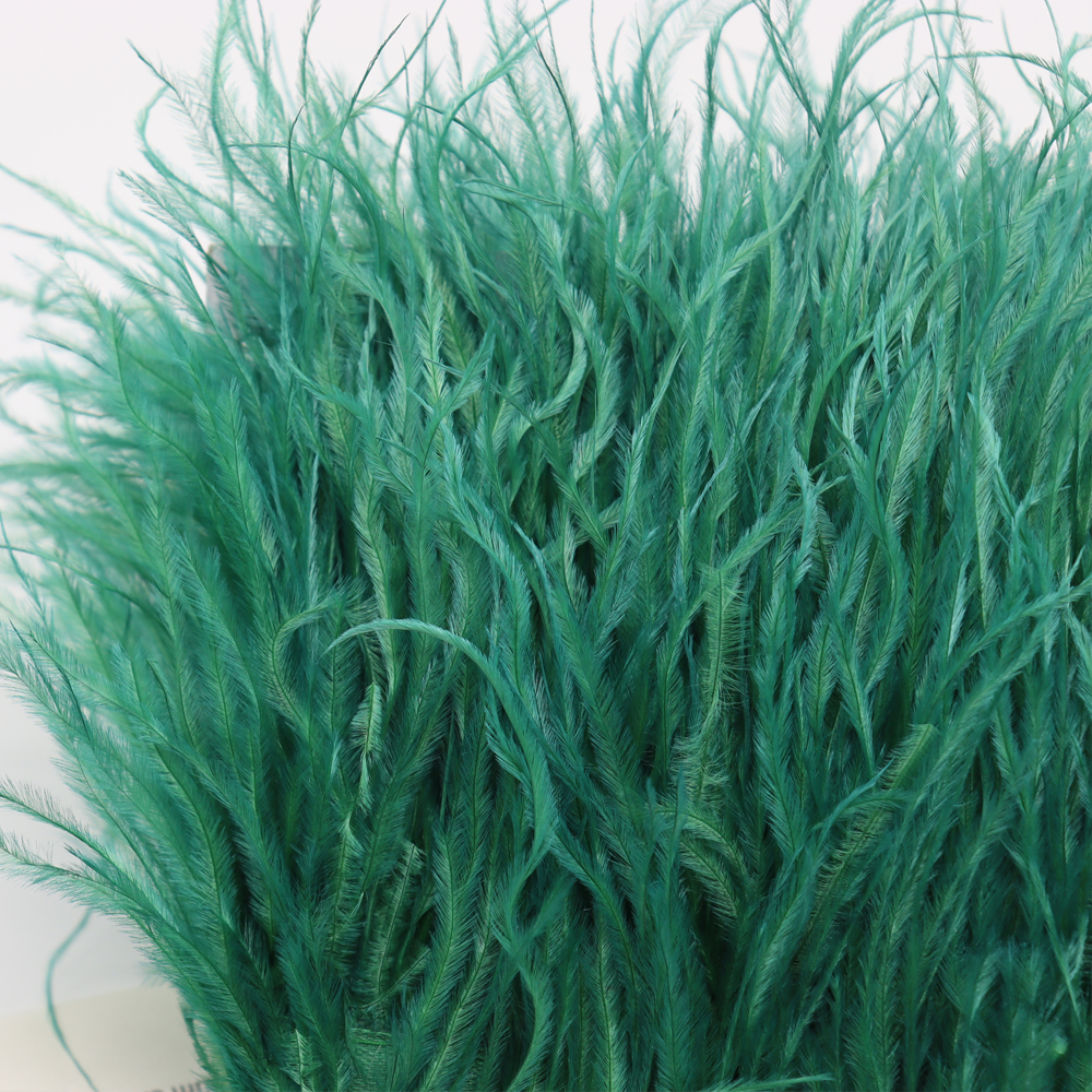 Huike Factory Direct Sales 8Cm~10Cm Dark Green Ostrich Hair Cloth With Wedding, Clothing Decoration Can Be Diy details Picture